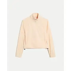 ATMOS - Buzo Cuello Alto Con Bolsillos Para Mujer Crema
