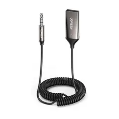 UGREEN - Receptor Bluetooth 5.3 Audio USB a Jack 3.5mm Auxiliar Altavoces Auto y Hogar Manos Libres
