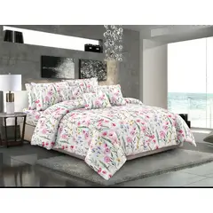 SIRENITAS - Sabana Ajustable bajera y Fundas Blanco Flor Aura