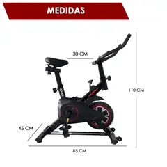 GENERICO - Bicicleta Estática Spinning Profesional K9 Resistencia Ajustable Estructura Reforzada