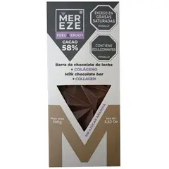 MEREZE - Brr MERERZE 100grs Leche 58% SA + colágeno