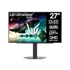 LG - Monitor Gamer UltraGear 27” OLED QHD 240Hz 003ms 27GX704A-BAWP