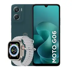 MOTOROLA - Celular G06 4Gb RAM 128Gb Azul + Smartwatch Mobula H8 Ultra