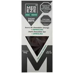 MEREZE - Brr MERERZE 100grs Amargo 80% SA +Espirulina