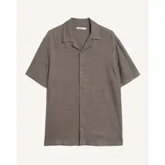 SEVEN SEVEN - Camisa Para Hombre Manga Corta Sin Bolsillo Cuello R Color Verde Marca #45018238