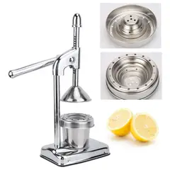 GENERICO - Exprimidor Manual De Frutas Naranjas Y Limones Metálico Acero Inoxidable