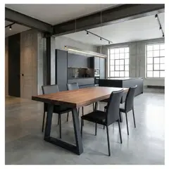 22 GRADOS DECORACION - Mesa Comedor Nohelia Roble Y Metal 140Cm X 70Cm