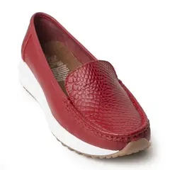 SKY WALK - Mocasines para Mujer en Cuero 752SK06ROJO