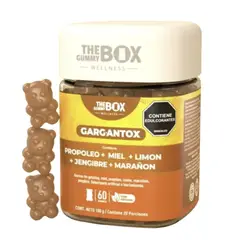 THE GUMMY BOX - Gomitas Gargantox 60 con Propóleo Miel Limón Jengibre y Marañón Cuidado Natural