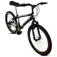 ATILA - Bicicleta de Montaña Rin 24 para Niño /Negro-Blanco