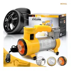 AMERICAN GENERICS - Compresor de Aire Inflador Neumaticos Vehiculos Manómetro Linterna Portatil 12V – 150 PSI