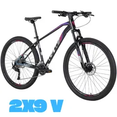 GW - BICICLETA MTB 29P 2X9VEL JAGUAR ALUMINIO NEGROFUCSIA