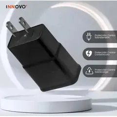 INNOVA - Cargador Pared Usb Universal 5v 1a - Cubo Carga Rápida Y Segura