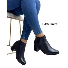 EVEGONZ - Botín Texano Holanda de Cuero Para Mujer