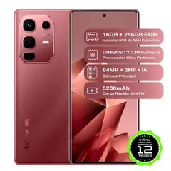 INFINIX - Celular Note 50S 256GB 8+8GB Ram 5G - Rojo rubí
