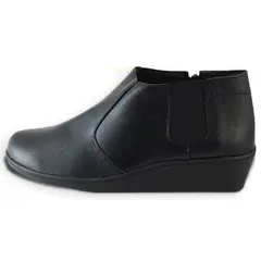 GENERICO - Botin Dama Cuero Cremallera Y Resorte En La Capellada