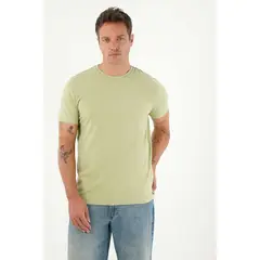 TENNIS - Camiseta manga corta con raqueta estampada verde para hombre