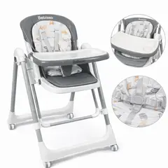 BRITOCHET - Silla Comedor Bebe Mecedora 2 En 1 Reclinable Arnés 5 Puntos Plegable BC-4045