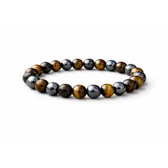 UBMD - Manilla Pulsera Hombre Ojo Tigre Acerina 8mm