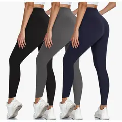 BABOLAT - Talla S-M Set x3 Leggins Mujer Cintura Alta Deportivos