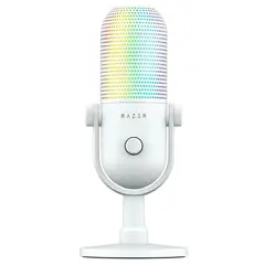 RAZER - Micrófono Seiren V3 Chroma USB RGB 96kHz 24bit Supercardioide Streaming Profesional Blanco