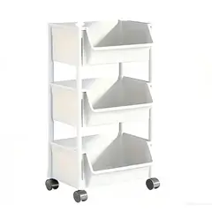TRIPLE CLEAN - Carro organizador cocina 3 niveles blanco