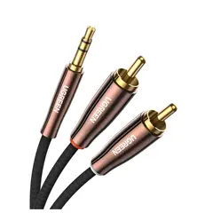 UGREEN - Cable Auxiliar Macho Jack 35mm A 2RCA Hi-Fi Audio Estéreo 2m