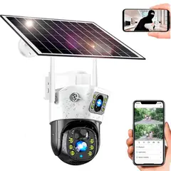 GENERICO - Camara Panel Solar Wi-Fi Exteriores