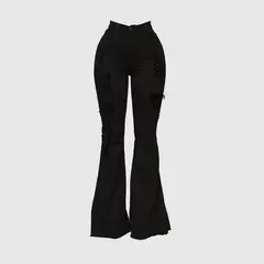 VANN - Jeans Acampanado Para Mujer Negro