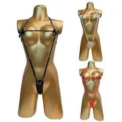 GENERICO - Ropa Interior Lencería Femenina Tanga Con Ligueros