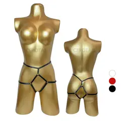 GENERICO - Ropa Interior Lencería Femenina Tanga Liguero Arnés Ajustable