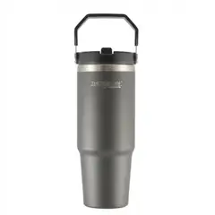 THERMOS - Mug Térmico Acero Inoxidable 900ml 30oz con Tapa doble función + Mango Plástico Gris