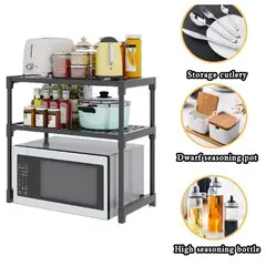 GENERICO - Estante Organizador de Microondas 2 Niveles Para Cocina