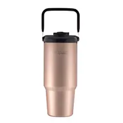 THERMOS - Mug Térmico Acero Inoxidable 900ml 30oz con Tapa y Pitillo + Mango Plástico Rose Gold
