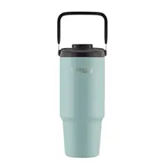 THERMOS - Mug Térmico Acero Inoxidable 1.2 litros con Tapa doble función + Mango Plástico Azul cielo