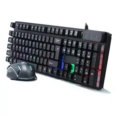 SEISA - Combo mouse y teclado retoiluminado gamer CMK-188