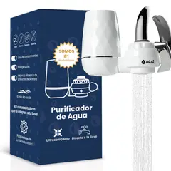 PURA - Filtro Purificador compacto Directo al Grifo- Anti Cloro