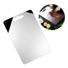 TECH - Tabla De Picar Alimentos Cocina Acero Inoxidable 39x28cm