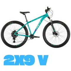 GW - BICICLETA MTB 29P 2X9VEL JAGUAR ALUMINIO TURQUESA