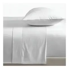 GENERICO - Sabanas Cama Doble 300 Hilos 100% Algodon Color Blanco