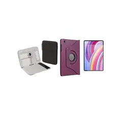 GENERICO - Forro funda Estuche Giratorio 360 para lenovo k11 + funda + vidrio morado