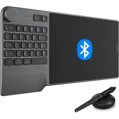 HUION - Inspiroy Keydial Kd200 Bluetooth 5.0 - Tableta De Dibu Color Metal grey