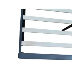RTA DESIGN - Base Cama Doble Lisa Gris Oscuro Madera roble tapizada