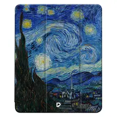 PHONETIFY - Funda Plegable para iPad Pro 12.9 Pulgadas 4ta Gen Diseño La Noche Estrellada