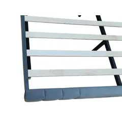 RTA DESIGN - Base Cama Doble Majestic Gris Oscuro Madera roble tapizada