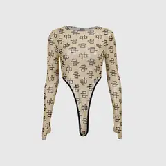 VANN - Body Malla Para Mujer Bow Turtlneck Mesh