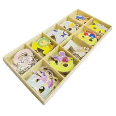 GENERICO - Cajitas Didácticas Para Clasificar Números Animada Paquete x5 Cada Una