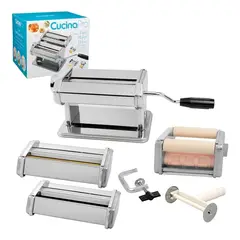 GENERICO - Máquina Laminadora Pasta Casera Cucinapro Accesorios Incluidos
