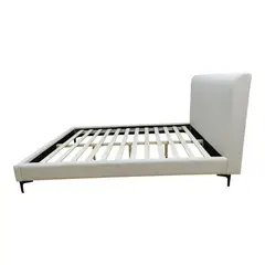 RTA DESIGN - Base Cama Doble Prisma Blanco Madera roble tapizada