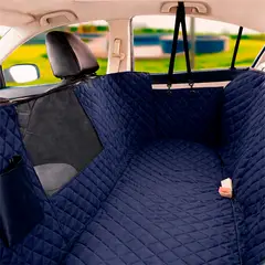 LILE - Protector Para Silla Trasera De Carro Impermeable Premium Azul Oscuro
